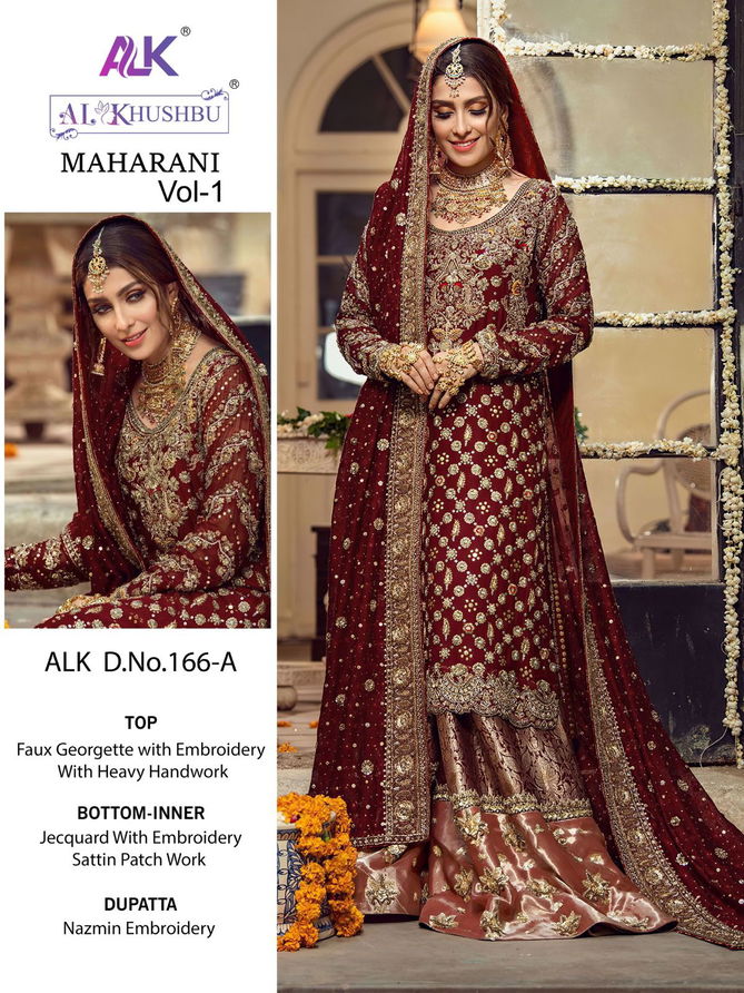 Alk Khushbu Maharani Vol Wholesale Georgette Wedding Pakistani Suit